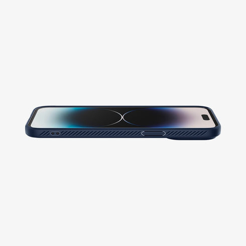 ACS04813 - iPhone 14 Pro Max Case Liquid Air in matte black showing the back